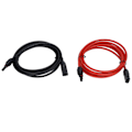 Pikkukuva 1 / 8: 2kpl Aurinkopaneelin jatkojohto 10AWG 6mm² Aurinkojatkojohto Nimellisjännite 1000V DC Punainen Musta 3 m / 9.8ft