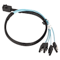 Pikkukuva 6 / 8: 12GBPS Mini SAS HD SFF 8643 - 4 SATA 3.0 -kaapeli PVC Kaksikanavainen 7P Palvelin Kovalevy Array Datakaapeli 1m / 3.3ft