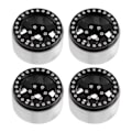Miniatyrbilde 1 av 8: 4 stk 1,9 tommer Hjulnav Aluminiumlegering Beadlock Hjulnav Tilbehør for Axial SCX10 90046 AXI 03007 for REDCAT MST 1/10 RC Bil Svart