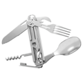 Miniatyrbillede 3 af 8: Kniv Ske Gaffel Oplukker Combo Rustfrit stål Let at rengøre Foldbart campingredskab