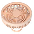 Miniatyrbillede 2 af 8: 2 i 1 stationær blæser ABS PP 4000mah 3 gear USB-opladning Bærbar camping loftventilator med fjernbetjening Pink