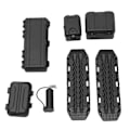 Miniatyrbild 8 av 8: RC Car Simulering Dekoration Set Simulering Bagageväska Verktygslåda Brandsläckare Escape Board Set för 1/18 1/24 RC Bilar Svart