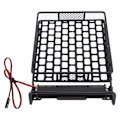 Miniatyrbilde 2 av 8: RC CAR TACH RACK Svart Jern Robust RC Takbagasjebærer med 8 lysdioder Hvitt lys