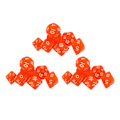 Miniatyrbild 4 av 8: 21st Nummertärningar Plast Vattentät Bärbar Roligt Bordsspel Polyhedriska tärningar för brädspel Pedagogiska skolmaterial Orange