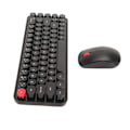 Miniatyrbillede 7 af 8: Skrivemaskine Tastatur og Mus Combo 68 Taster 2.4GHz Stabil Transmission Batteridrevet Retro Skrivemaskine Tastatur til Windows Sort