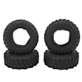 Miniatyrbillede 2 af 8: 4 STK RC Crawler dæk 1,25 tommer fleksibelt slidstærkt RC gummidæk til SCX24 1/24 RC biler