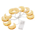 Miniatyrbillede 4 af 8: 10LED Lys Måne Lys String Batteridrevet Smedejern Måne Fairy Lights til Fest Festival dekorationer Varm hvid