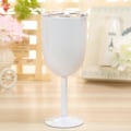 Miniatyrbillede 1 af 4: 304 rustfrit stål højfods rødvinsglas dobbeltlags vakuum kold champagneglas 10oz højfodsglas white