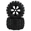 Miniatyrbillede 2 af 8: 2 stk. RC bildæk gummiudskiftning stærkt greb 170 mm diameter RC gummidæk til ZD Racing 08427 1/8 RC bil