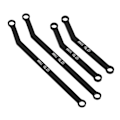 Miniatyrbillede 4 af 8: RC chassisled sæt aluminiumslegering RC nedre led til AXIAL 1/24 SCX24 erstatning sort