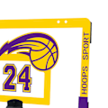 Miniatyrbilde 6 av 8: Veggmontert basketkurv nummer 7 Basketkurvsett for innendørs utendørs gutter Jenter Tenåringer for Lakers