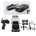 Miniatyrbilde 1 av 8: 1/16 fjernkontroll bilmodell 4-hjulsdrift 2,4Ghz PVC-skall simulert RC Driftbil med 2 sett dekk