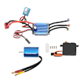 Pikkukuva 2 / 8: 2435 4800KV harjaton moottori 25A ESC 2,2 kg servo RC harjaton moottori 1/16 1/18 RC autoon