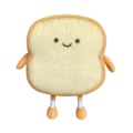Miniatyrbilde 1 av 5: Toastbrød pute, morsom brødformet plysjleketøy pute, liten og søt plysj toastbrød sofapute