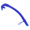 Miniatyrbillede 6 af 8: Dykkersnorkel Foldbar Lugtfri silikone L-form 38cm Blød fridykning Vådsnorkel til træning Blå