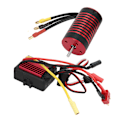 Miniatyrbilde 4 av 8: RC børsteløs motor ESC-sett Vanntett programmerbar motor elektronisk hastighetskontrollsett for Traxxas 1/12 biler 3700KV