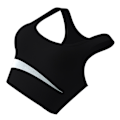 Miniatyrbillede 3 af 8: Sports-BH Nylon Åndbar Hudvenlig U-formet stålring Free Running Gym Atletisk BH til kvinder Sort M