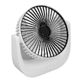 Miniatyrbillede 5 af 8: Genopladelig skrivebordsventilator Batteridrevet Lille Mini Lydløs USB Bærbar 3 hastigheder Stærk vind til kollegieværelse Sort