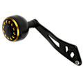 Pikkukuva 8 / 8: Baitcasting-kelan kahva 32 mm / 1,26 tuumaa ergonominen metallinen kalastuskela kahva Baitcasting DSH019 musta kulta