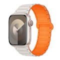 Pikkukuva 1 / 5: Sopii Apple Watch -rannekkeisiin, vapaasti säädettävät magneettirannekkeet, Apple Watch SE 10. sukupolvi luumu kukka Ultra -kellorannekkeet orange 38/40/41/42 mm