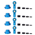 Miniatyrbilde 3 av 8: Link Rod End Kuleledd RC Reservedeler Tilbehør for 1-10 ECX 2 Wheel Drive RC CarBlue ECX1038B