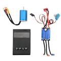 Miniatyrbild 1 av 8: 2435 4500KV borstlöst motorprogrammeringskort 25A borstlöst ESC för 1/16 1/18 RC-bil