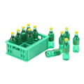 Miniatyrbillede 4 af 8: 1:12 Mini sodavandsflaske Miniatur falske drikkeflasker med opbevaringskurv Simulering Drikke Ornament Model Hjem Køkken Indretning Legetøj Grøn