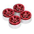 Miniatyrbild 1 av 8: 4 st 1,9 tum RC Beadlock Hjulnav Aluminiumlegering CNC RC Hjulfälgar Navbyte för Axial SCX10 för Hsp Red