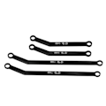Miniatyrbillede 5 af 8: RC chassisled sæt aluminiumslegering RC nedre led til AXIAL 1/24 SCX24 erstatning sort
