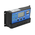 Pikkukuva 3 / 8: 12V 24V Aurinkolataussäädin USB-portti Ylilataussuoja Aurinkopaneelin Akun Säädin LCD-näytöllä 30A