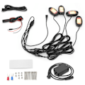 Miniatyrbilde 8 av 8: LED Rock Light Kit 1V4 Bluetooth Fjernkontroll Neon Vanntett Musikklampe for Bil Offroad Lastebil Chassis