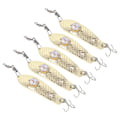 Miniatyrbilde 3 av 8: 5 STK LED Fiskesluklys rustfritt stål LED-belyst agnblinklys for fisketilbehør Gull