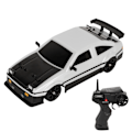 Pikkukuva 3 / 8: 1/16 kauko-ohjattava automalli 4-veto 2,4 GHz PVC-kuorinen simuloitu RC Drift-auto 2 rengassarjalla