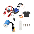 Pikkukuva 1 / 8: 2435 4800KV harjaton moottori 25A ESC 2,2 kg servo RC harjaton moottori 1/16 1/18 RC autoon