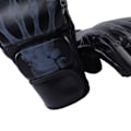 Miniatyrbillede 7 af 8: Halvfinger boksehandsker Kamphandsker Halvfinger kickboksehandsker med justerbart armbånd til mænd Kvinder Ghost Hand Style Sort