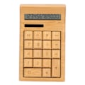 Miniatyrbillede 1 af 8: CS19 Solcellelommeregner Solcellebatteri Dobbelt Strøm 12 Cifret LCD-display 18 Knapper Bambus Bordregner til Studerende