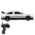 Miniatyrbillede 7 af 8: 1/16 fjernbetjenings bilmodel 4-hjulsdrift 2,4Ghz PVC-skal simuleret RC Driftbil med 2 sæt dæk
