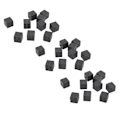 Miniatyrbilde 8 av 8: 30 stk heksaedriske terninger rettvinklet ren svart plast for klasseromsbrettspill Party Favor Fun