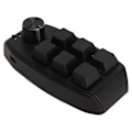Miniatyrbild 6 av 8: 6 Tangenters Mini Keypad med Vred Programmerbar Dubbellägesanslutning Generell Enhands Mekanisk Keypad för Gaming Svart
