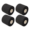 Miniatyrbillede 2 af 8: 4 stk. Fitness Bandage PU Svamp Elasticitet God åndbarhed Atletisk Wrap til Fitness Fodbold Sort