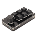 Miniatyrbilde 4 av 8: 6 Tasters Mini Tastatur med Knott RGB Lys Blå Bryter Kablet Tilkobling Plug and Play DIY Programmerbar Enhånds Mekanisk Tastatur Svart