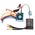 Pikkukuva 4 / 8: RC Harjaton Moottori ESC Set Ammattimainen Vedenpitävä Korkea Vääntö 3650 Harjaton Moottori 120A ESC Combo Set RC Autoon 4500KV