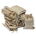 Miniatyrbillede 1 af 5: 10-pak hørposer med snøre, jutesække, naturlige jute snøreposer, jute gaveposer