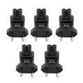 Miniatyrbillede 4 af 8: 5 stk. EU-stik til IEC320 C7 strømadapter EU-stik han til IEC320 C7 hun strømstikadapter Albuekonnektor EU-stik 125‑250V