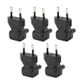 Miniatyrbillede 6 af 8: 5 stk. EU-stik til IEC320 C7 strømadapter EU-stik han til IEC320 C7 hun strømstikadapter Albuekonnektor EU-stik 125‑250V
