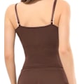 Miniatyrbilde 3 av 6: Bodysuit for kvinner, magekontroll, sexy, ermeløse topper, shapewear, kroppsformer for kvinner, justerbare spaghettistropper, tanktopp Coffee colour M