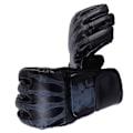 Miniatyrbillede 4 af 8: Halvfinger boksehandsker Kamphandsker Halvfinger kickboksehandsker med justerbart armbånd til mænd Kvinder Ghost Hand Style Sort