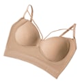 Pikkukuva 3 / 8: Naisten urheiluliivit, mukavat saumattomat Slim Fitting Crossover -olkaimet, jooga-urheiluliivit kuntoiluun, khaki