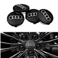 Miniatyrbilde 1 av 5: 4 stk. Passer til Audi A6L A8 A1 A3 A4 A6 C5 Q7 importert Q5L hjulkapsel nav senterdeksel svart dekkdeksel 60mm