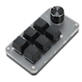 Miniatyrbilde 3 av 8: 6 Tasters Mini Tastatur med Knott RGB Lys Blå Bryter Kablet Tilkobling Plug and Play DIY Programmerbar Enhånds Mekanisk Tastatur